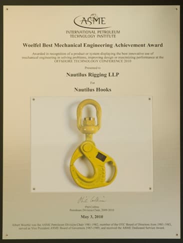 ASME Award for Nautilus Rigging